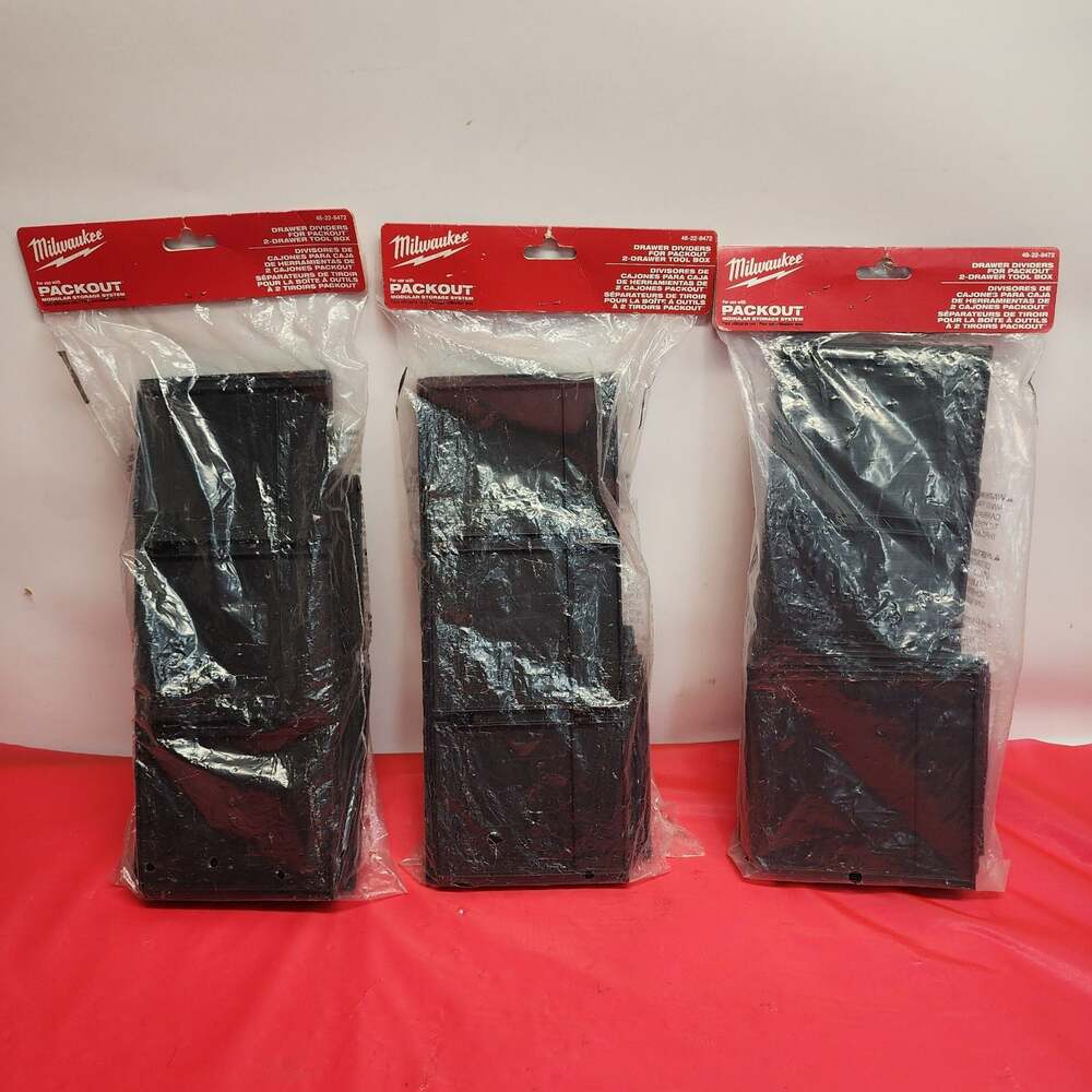 Milwaukee 48-22-8472 PACKOUT Drawer Dividers for 2-Drawer Tool Box (3-Pack)